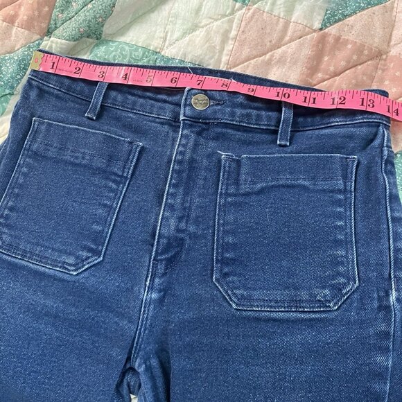 Wrangler Love Flare Jeans Womens 30x32 Retro Blue 70s Stretch Denim - Picture 9 of 14